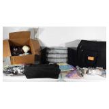 Crafting group, yarn, knitting needles, rolling