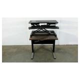 Seated and standing desk, standing desk is