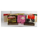 5 vinyl record storage boxes with records, mostly