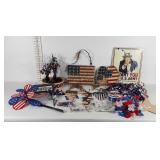 Patriotic 4th of July decor, stars wire garland,