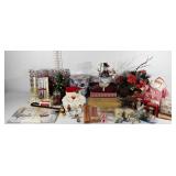 Christmas decor, black bear tree, candles,