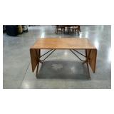 Hans Wegner long drop leaf table, makers mark as
