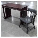 2pc Furniture Lot, older Painted Fireman