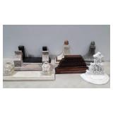 Seven wall shelves, each a different design