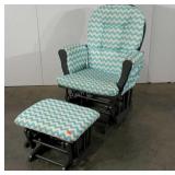 Rocker glider with cover, frame is grey