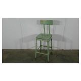 Metal drafting stool, seat is loose, rust as