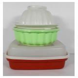 Tupperware , cake carrier and molds