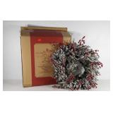 Balsam Hill frosted Christmas wreath with