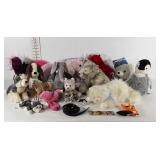 Toys, mostly stuffed animals, a few horse