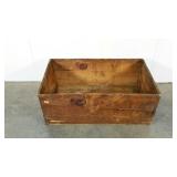 Rustic crate, 36 x 21 x 14, damage as shown