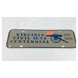 Virginia Civil War centennial license plate