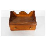 Pine box with single drawer, 11x7x8