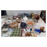Skid lot home goods, glasses, coasters hats,