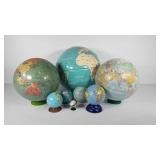 Globe collection, includes two Ohio Art metal