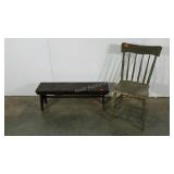 Bench and chair, age wear