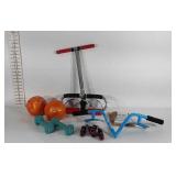 Exercise equipment, Danskin medicine balls, RBX