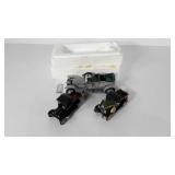 Three replica car and trucks