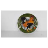 16" metal rooster wall hanging