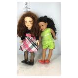 Two dolls, one is Journey girls and one is Fiber