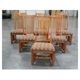 Six mission style side chairs, seller code 38