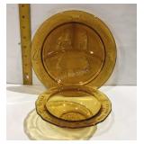 Glass nursery rhyme bowl and plate