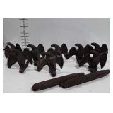 Cast iron eagle shaped snow birds and weights