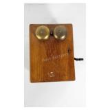 Oak telephone box, cranks, 8x11x6