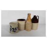 Four pieces of stoneware crockery, jugs and