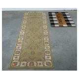 Runner rug, 26.5 x 88 and a Welcome mat