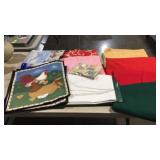 Placemats and table cloth group. A few are