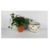 Planters, terracotta planter with attached