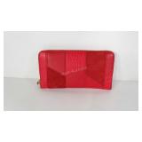 Vera Bradley suede and leather clutch, not