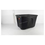 Tote with lid, approximately 18 gallon