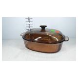 Vision 4 liter brown glass roasting dish