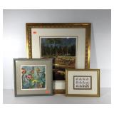 Framed wall art, metamorphosis print, signed