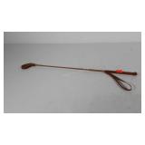 Leather horse whip, 26"