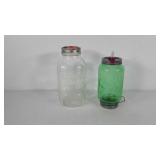 Canning jars, Atlas mason jar with lid and green