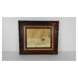 Still life painting on canvas, framed 22x19