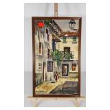 Watercolor painting,  signed, framed 11x19