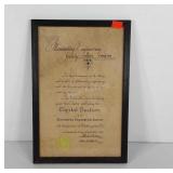 Framed charter of Capital Section of the