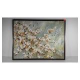 Cherry blossom picture on canvas, low profile