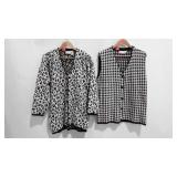 Maglice Donna wool blend black and white sweater