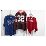 Sports jerseys (XL and XXL) and Browns pullover