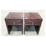 Pair of end tables, 20.5 x 20.5 x 25.5, seller