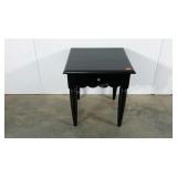 Painted end table, single drawer