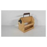 Hallmark wooden bottle caddy with bottle opener,