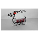 Metal wire reindeer votive holder
