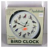 Audubon singing bird clock, 13 inches