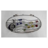 Music staff glass suncatcher,  11x7, with box