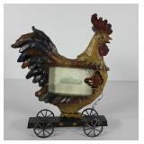 Chicken figural photo frame, holds 4x6 photo